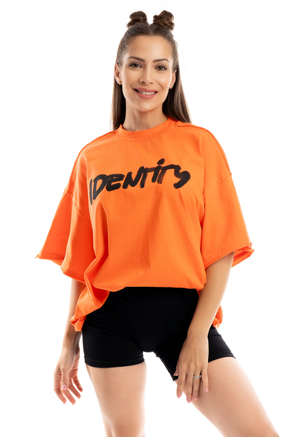 D.N.A Unisex Oversize Crop Tričko IDENTITY