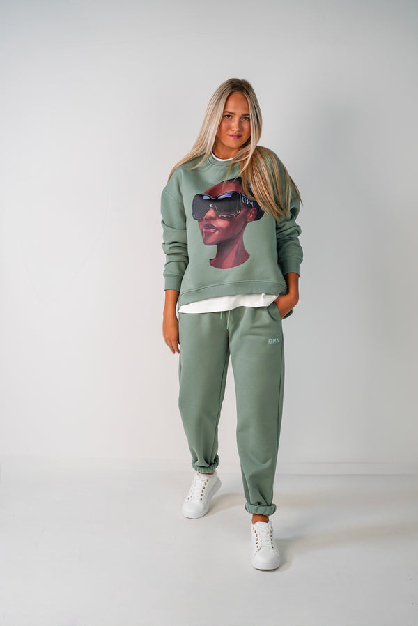 D.N.A Women's Oversized Sweatshirt GLASSES